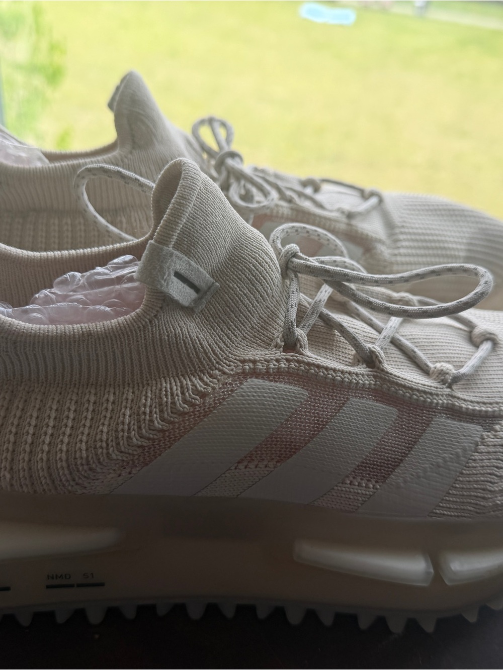 adidas NMD Trail Sneakers in Cream and Light Pink